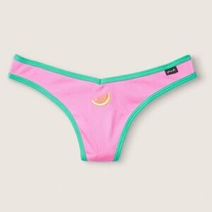 New Victoria’s Secret Pink Cotton Thong Panty Watermelon